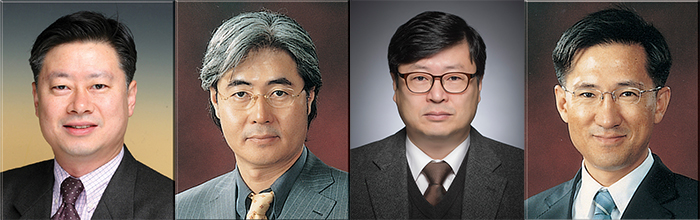 ▲ 왼쪽부터 김윤재·강영종·이지원·김동환 교수