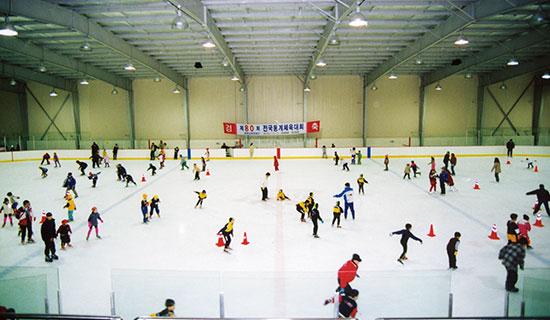 Construction of the KU Ice Rink is completed.